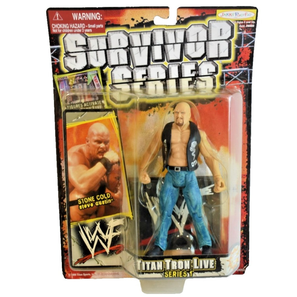 1999 Jakks Pacific Survivor Series Stone Cold Steve Austin Series 1 WWF Figure